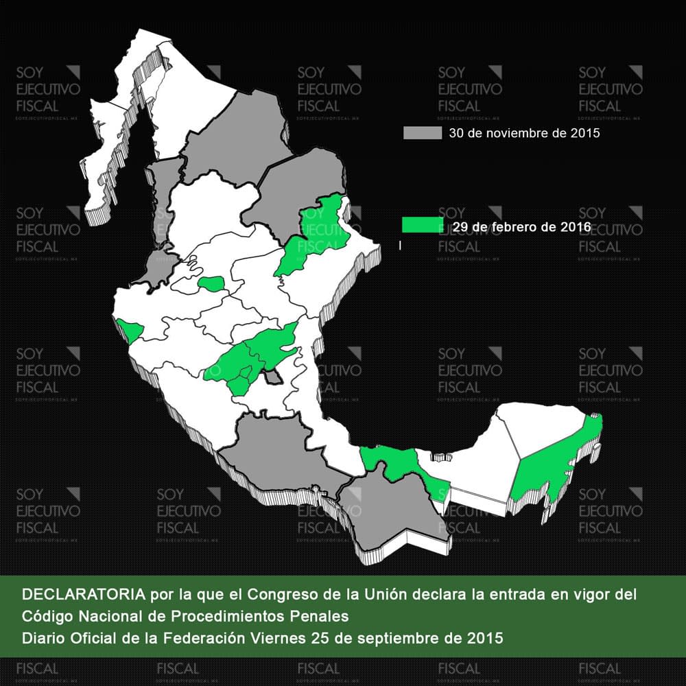En estas fechas entrará en vigor del Código Nacional de Procedimientos Penales en todo el país